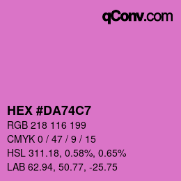 Color code: HEX #DA74C7 | qconv.com