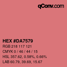 Color code: HEX #DA7579 | qconv.com