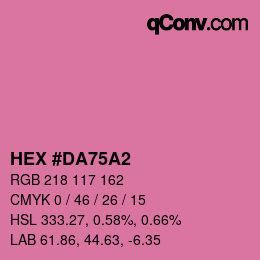 Color code: HEX #DA75A2 | qconv.com