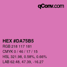 カラーコード: HEX #DA75B5 | qconv.com