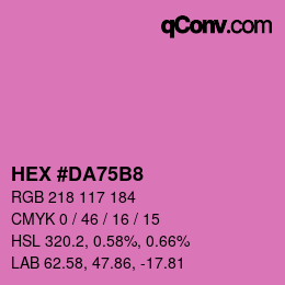 Color code: HEX #DA75B8 | qconv.com