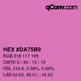 Color code: HEX #DA75B9 | qconv.com