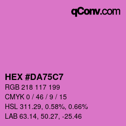 Color code: HEX #DA75C7 | qconv.com