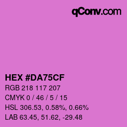 Color code: HEX #DA75CF | qconv.com