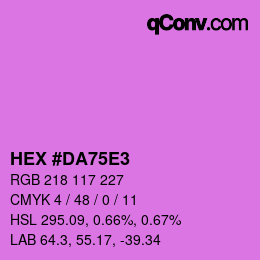 Color code: HEX #DA75E3 | qconv.com