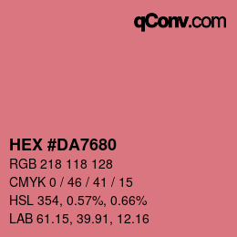 カラーコード: HEX #DA7680 | qconv.com