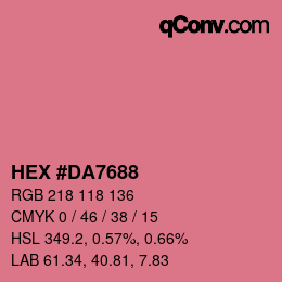 Color code: HEX #DA7688 | qconv.com