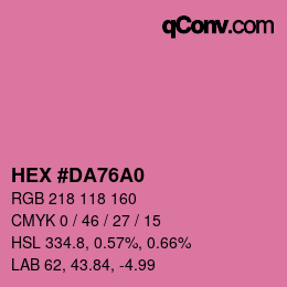 颜色代码: HEX #DA76A0 | qconv.com