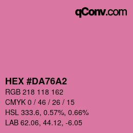 カラーコード: HEX #DA76A2 | qconv.com