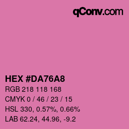 Color code: HEX #DA76A8 | qconv.com