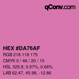 カラーコード: HEX #DA76AF | qconv.com