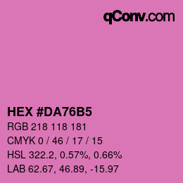 Color code: HEX #DA76B5 | qconv.com