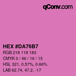 Color code: HEX #DA76B7 | qconv.com