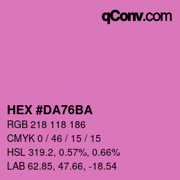 Color code: HEX #DA76BA | qconv.com