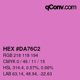 Color code: HEX #DA76C2 | qconv.com