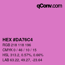 Color code: HEX #DA76C4 | qconv.com
