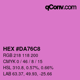 Color code: HEX #DA76C8 | qconv.com