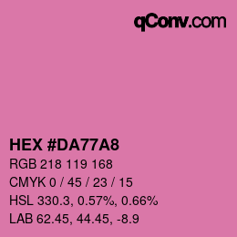 Color code: HEX #DA77A8 | qconv.com