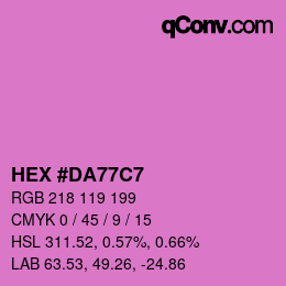 Color code: HEX #DA77C7 | qconv.com