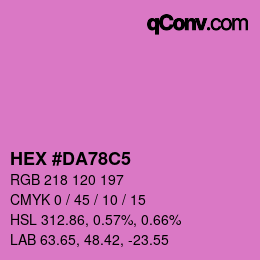 Color code: HEX #DA78C5 | qconv.com