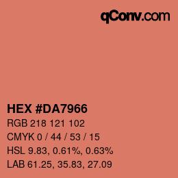 Color code: HEX #DA7966 | qconv.com