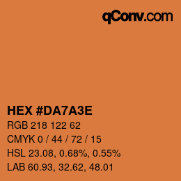 カラーコード: HEX #DA7A3E | qconv.com
