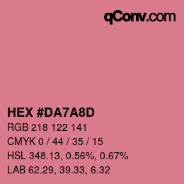 Farbcode: HEX #DA7A8D | qconv.com