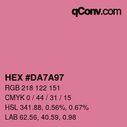 カラーコード: HEX #DA7A97 | qconv.com