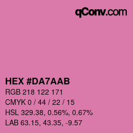 Color code: HEX #DA7AAB | qconv.com