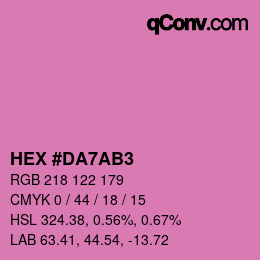 Color code: HEX #DA7AB3 | qconv.com