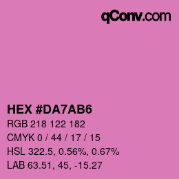 Color code: HEX #DA7AB6 | qconv.com