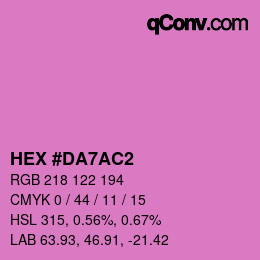 Color code: HEX #DA7AC2 | qconv.com