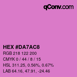 Color code: HEX #DA7AC8 | qconv.com