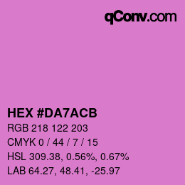 Color code: HEX #DA7ACB | qconv.com