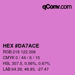 Color code: HEX #DA7ACE | qconv.com