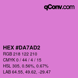 Color code: HEX #DA7AD2 | qconv.com