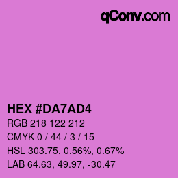 Color code: HEX #DA7AD4 | qconv.com