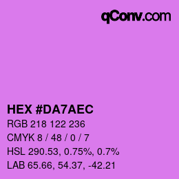 Color code: HEX #DA7AEC | qconv.com