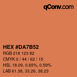 Color code: HEX #DA7B52 | qconv.com