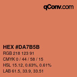 カラーコード: HEX #DA7B5B | qconv.com