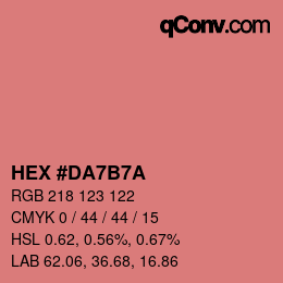 Color code: HEX #DA7B7A | qconv.com