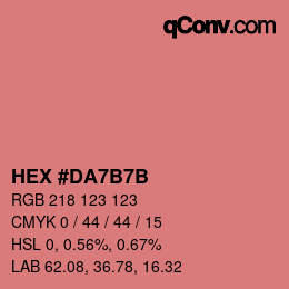 Farbcode: HEX #DA7B7B | qconv.com