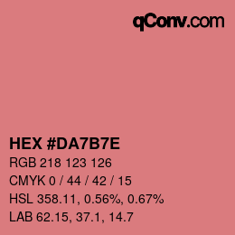 Código de color: HEX #DA7B7E | qconv.com