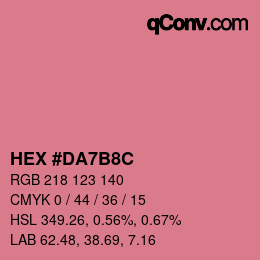 Color code: HEX #DA7B8C | qconv.com