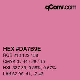 Color code: HEX #DA7B9E | qconv.com