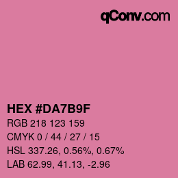 カラーコード: HEX #DA7B9F | qconv.com