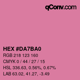 Color code: HEX #DA7BA0 | qconv.com
