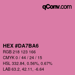 Color code: HEX #DA7BA6 | qconv.com