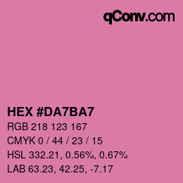 Color code: HEX #DA7BA7 | qconv.com