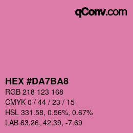 カラーコード: HEX #DA7BA8 | qconv.com